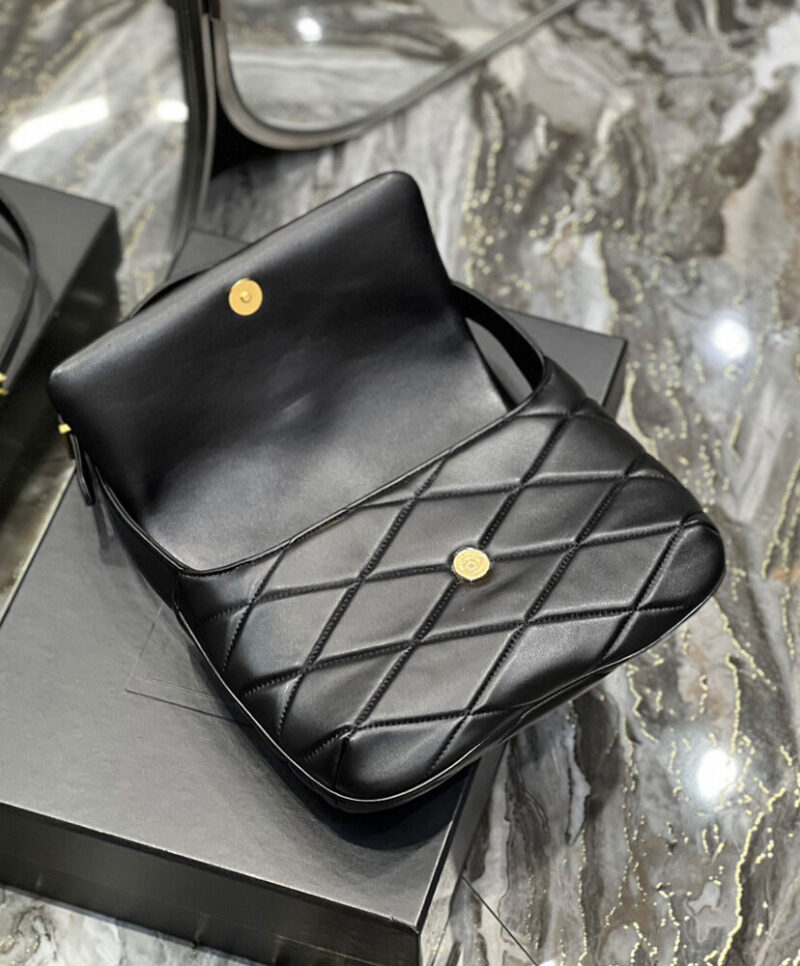 Saint Laurent Le 57 Shoulder Bag In Quilted Lambskin 698567 Black
